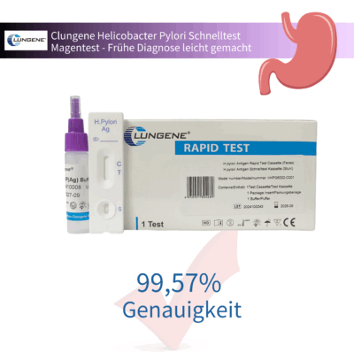 Clungene Helicobacter Pylori Schnelltest - Magentest / Stuhltest / 99.57% Genauigkeit